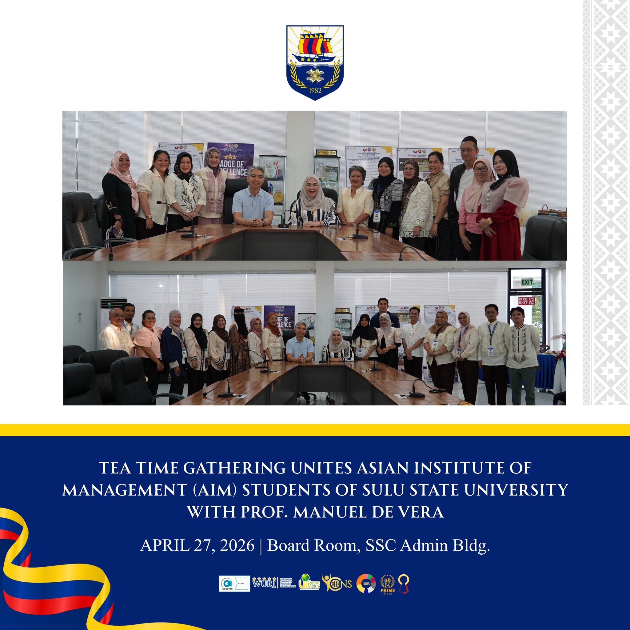 Tea Time Gathering Unites AIM Students of Sulu State University with Prof. Manuel De Vera